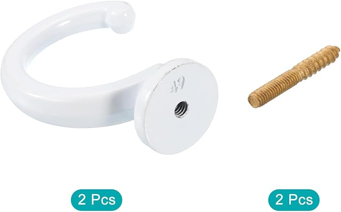 uxcell 2Pcs Curtain Holdback, Aluminum Alloy Wall Mounted Curtain Holders - Image 3