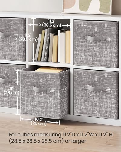 SONGMICS Storage Cubes, 11-Inch Foldable Closet Organizers - Image 5