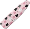 Pink Polyester Ironing Board Cover Hook & Loop Elastic Edge Easy to Install by PJHEQOXE