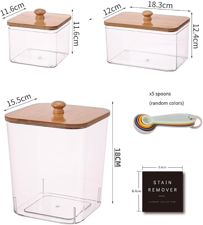 3 Pack Large Laundry Pods Container Laundry Room Organization Containers - Image 2