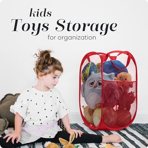 Handy Laundry Mesh Pop-Up Laundry Hamper, Collapsible Basket 2-Pack - Image 6
