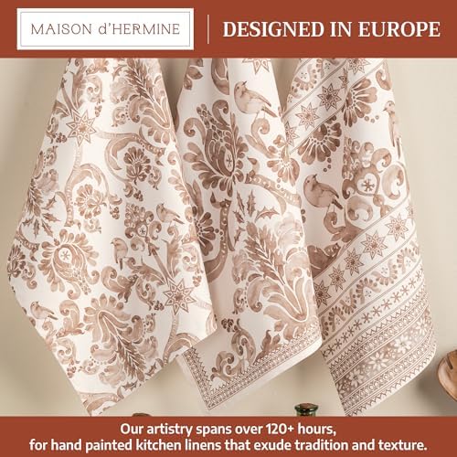 Maison d' Hermine Kitchen Towels Set of 3 Reusable 100% Cotton 27.50" x 20" - Image 2