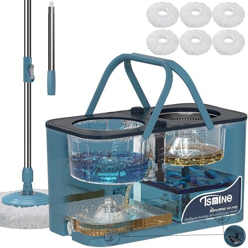 RinseWise Large Gen 1 Mop Bucket Set, Clean/Dirty Water Separation by RinseWise