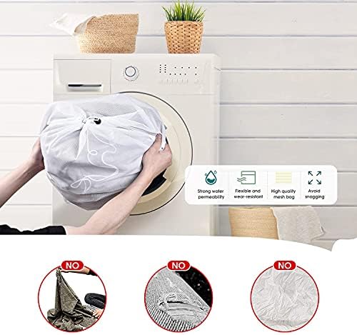 OTraki 2 Pcs Large Mesh Laundry Bags 24X36 Inch Heavy Duty Drawstring Laundry - Image 6