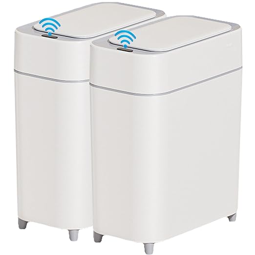 2-Pack - Bathroom Trash Can Automatic Touchless - Motion Sensor Garbage Can | 2 by Yatmung