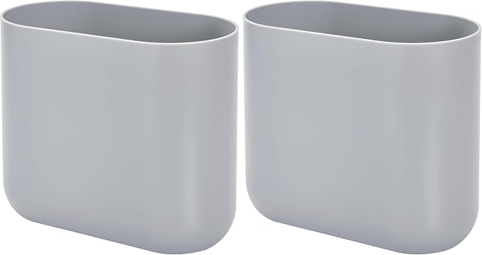 iDesign Small Slim Plastic Bathroom Trash Can by iDesign