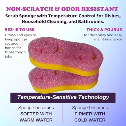 Smilyeez Double-Size Scrub Moji Duo Sponge 2-Pack – Dual Smiling Faces - Image 6