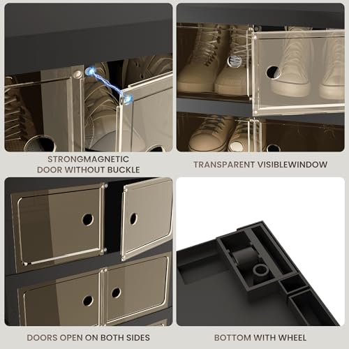 Foldable Shoe Organizer Storage Box, Portable Extra Large Folding Shoe Rack - Image 3