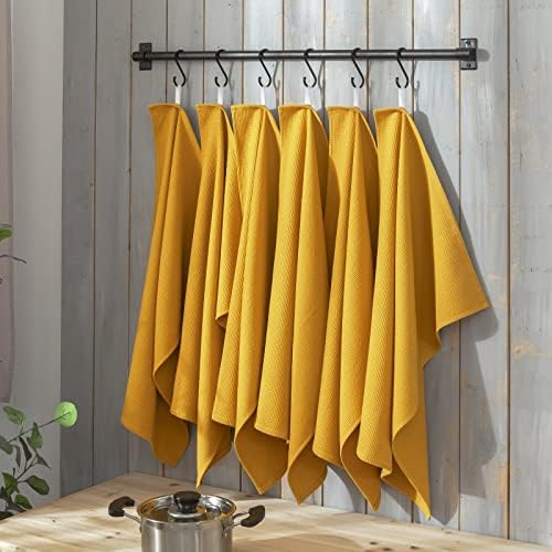 QUILTINA Dish Towels Set, 100% Cotton Waffle Weave Kitchen Towels 6 Pack - Image 6