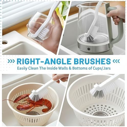 23Pcs Crevice Cleaning Brush Set, Hard Bristle Scrub Brushes Tools - Image 4