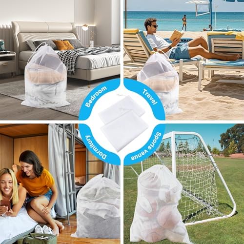 2 Pack Large Mesh Laundry Bags - Image 6