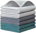QUILTINA Dish Towels Set, 100% Cotton Waffle Weave Kitchen Towels 6 Pack by Quiltina