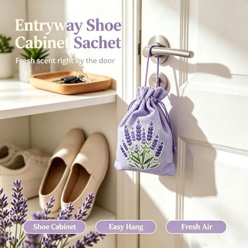 Lavender Sachets 12 Pack, Hanging Closet Freshener, Potpourri Powder - Image 5