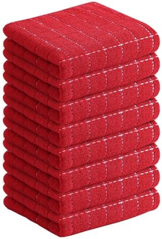 Homaxy 100% Cotton Terry Kitchen Towels, 8 Pack by Homaxy