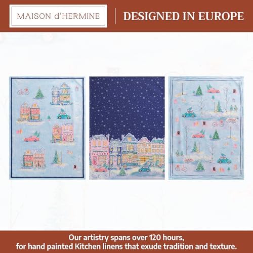 Maison d' Hermine Kitchen Towels Set of 3 Reusable 100% Cotton 27.50" x 20" - Image 2