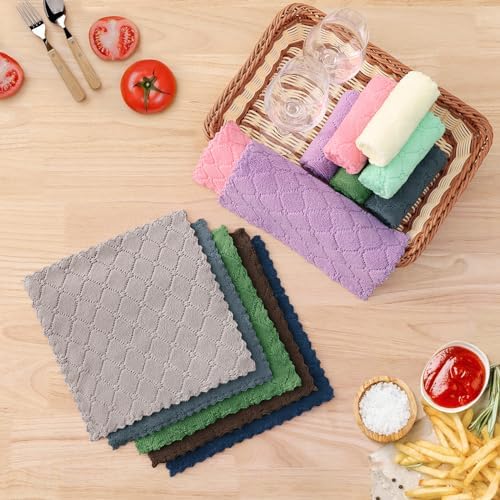 Homaxy 12 Pack Super Soft & Absorbent Dish Cloths - Image 5