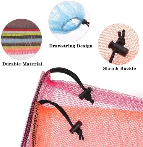 30 Pcs Mesh Drawstring Bags, 15.75x14.17 Inch Nylon Laundry Bag - Image 3