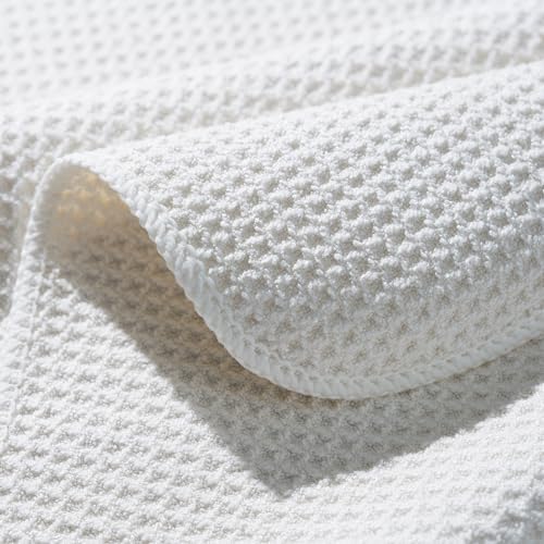 POLYTE 340 GSM Microfiber Waffle Kitchen Dish Tea Towel, 16x28 in, 12 Pack - Image 4
