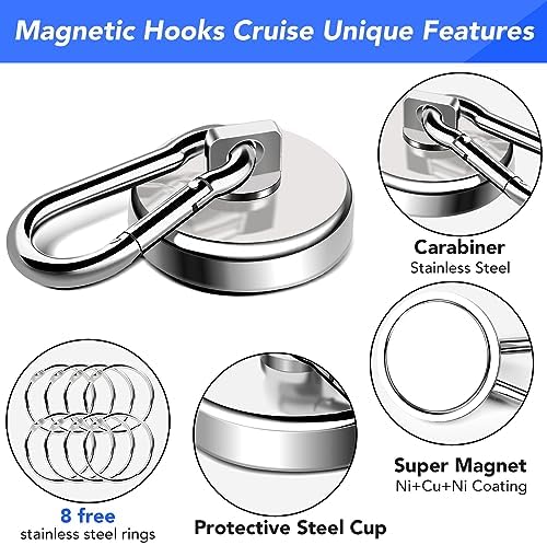 LOVIMAG Magnetic Hooks 110 LBS Strong Magnets Cruise 8Pack Magnet - Image 4