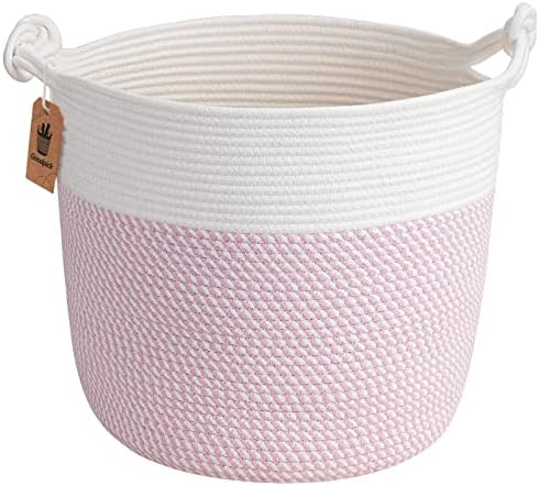 Goodpick Woven Rope Blanket Basket Living Room by Goodpick