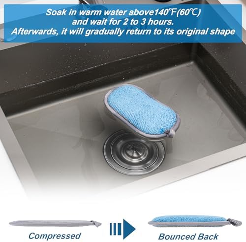 Non Scratch Scrub Sponge-6pack, Dual-Sided Sponges Kitchen - Image 3