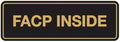 Signs ByLITA Standard FACP Inside Sign | Fire Safety Signage (Black/Gold) - Small 1 Pack