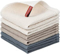 Nialnant 6 Pack Kitchen Towels and Dishcloths Sets, 100% Cotton Soft Absorbent by Nialnant