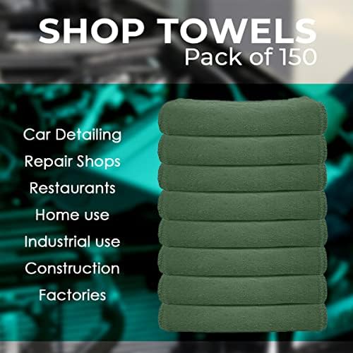 Avalon Towels Cotton Shop Rags – Size 12x14 Inches Cleaning Rags – Absorbent - Image 7