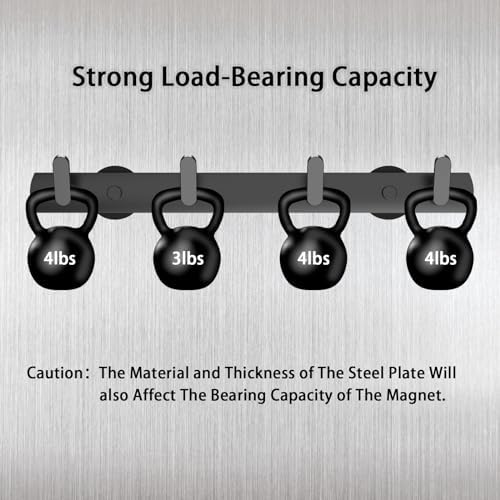 Strong Magnetic Coat Hooks-4 Hooks Matte Black Magnetic Hanger Holder-Heavy - Image 5