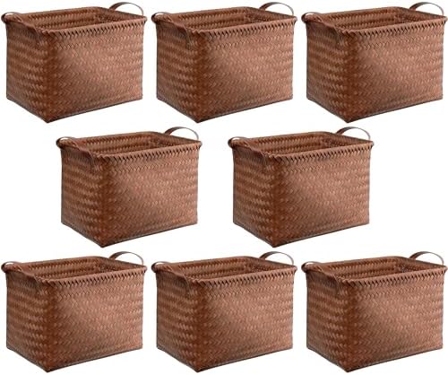 BROWNLILY Handwoven Clothes Basket Laundry Hampers Large Wicker Storage Baskets by BROWNLILY