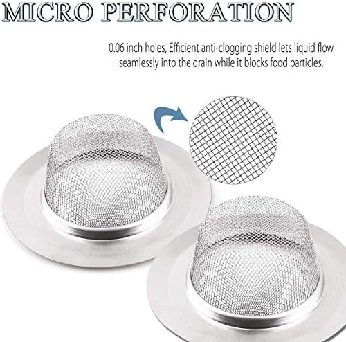 Sink Tub Strainer Screen Stainless Steel Fits 3"- 3 1/2" Drains - Image 3