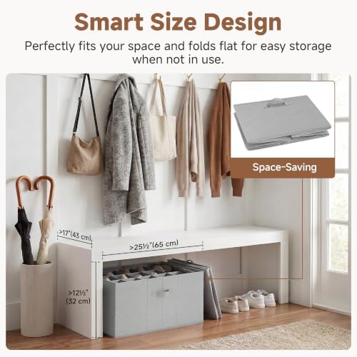 StorageWorks 24-Pair Large Shoe Storage Box, Adjustable Dividers - Image 4
