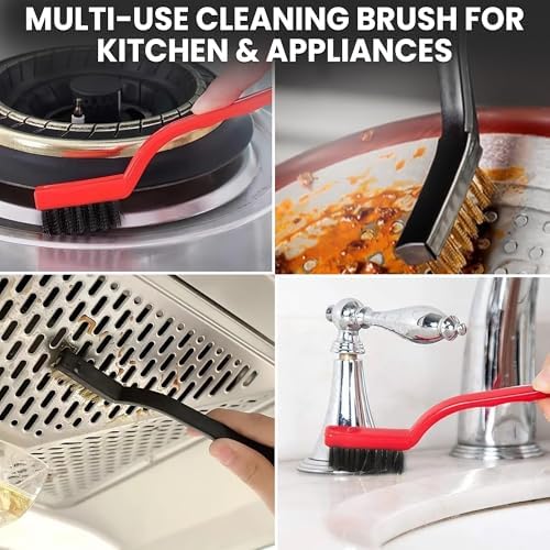 8 Pcs Crevice Cleaning Brush Set Hard Bristle Tools - Image 6