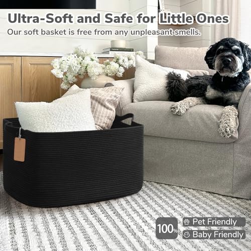 Goodpick 75L Extra Large Woven Rope Blanket Basket - Image 5
