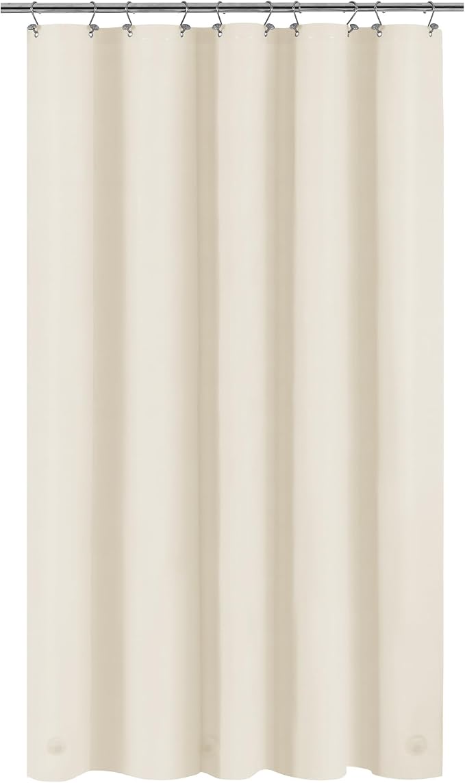 Barossa Design 54W x 78H Stall Shower Curtain Liner Beige - Image 7