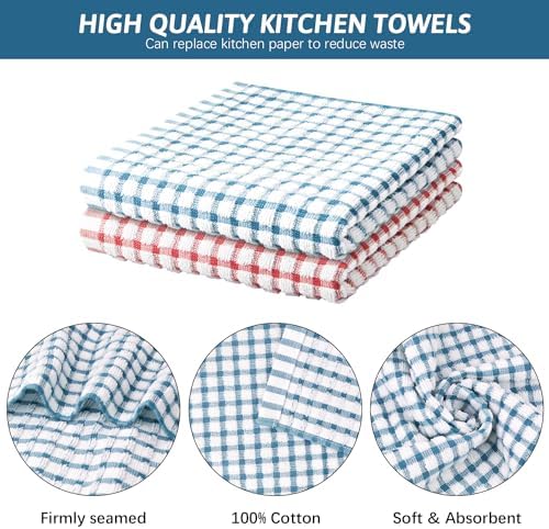 Nialnant 12 Pack Kitchen Dish Cloths, 100% Cotton Kitchen Towels - Image 4