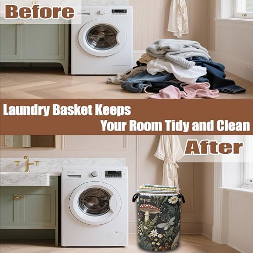 Wild Mushroom Forest Laundry Basket, Laundry Hamper Waterproof Oxford Cloth - Image 6