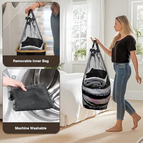 Bathola Laundry Hamper with Lid, Laundry Basket with Removable Bag - Image 5