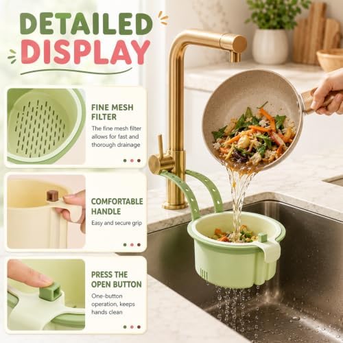 Hanging Sink Drain Basket, 2026 New Cactus Kitchen Sink Strainer Basket - Image 4