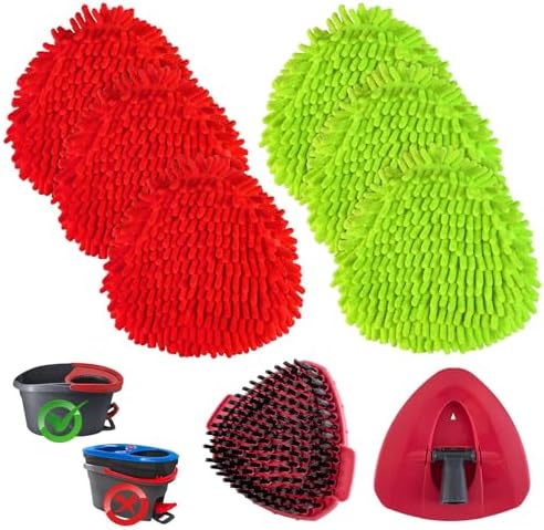6 Pack Mop Heads Replacements for Ocedar, Replace Head for o Cedar Easywring 1 by MopHeadsReplacements