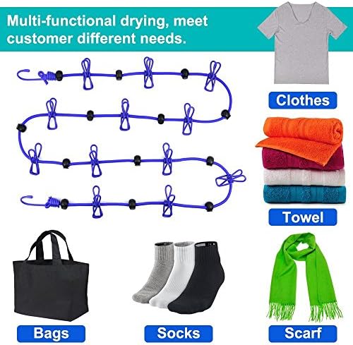 Portable Travel Clothesline, Adjustable Elastic Travel Camping Retractable - Image 3