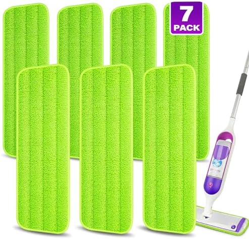 Washable Microfiber Mop Pads for Swiffer PowerMop: Wet Mop Refills 7 Pack by MEXERRIS