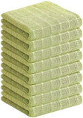 Homaxy 100% Cotton Terry Kitchen Towels, 8 Pack, Sage Green by Homaxy