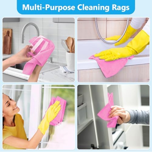 GLIMGLINT Microfiber Cleaning Cloth 100 Pack, Reusable Paper Towels 11 x 9 - Image 7