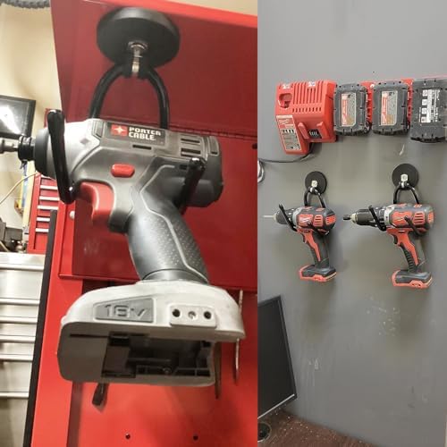 4 Pack Strong Garage Magnetic Hooks, Power Tool Organizer Rack, Heavy Duty - Image 6
