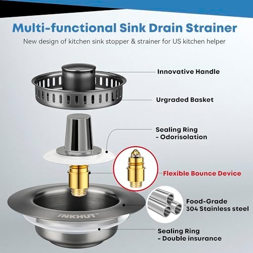 Upgraded 3 in 1 Kitchen Sink Drain Strainer - Image 4