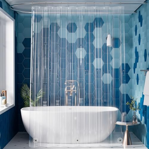 Titanker Extra Long Shower Curtain Liner 72x96 Clear Plastic Shower Liner by Titanker