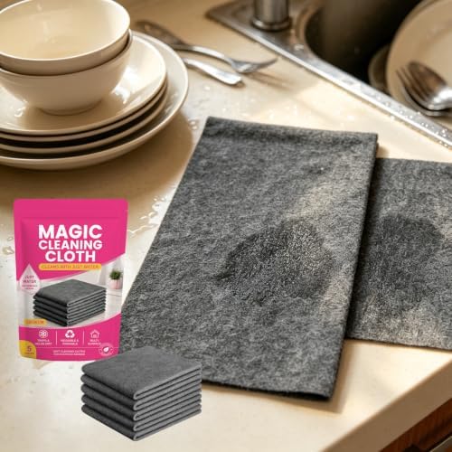 5 Pcs Thickened Magic Cleaning Cloth, Microfiber Streak Free Cleaning Cloths - Image 6
