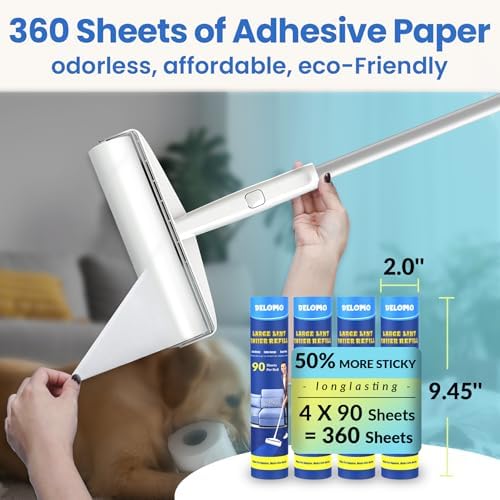 9.45" Large Lint Roller for Floors Carpet Furniture Bed Couches Rug - Image 5