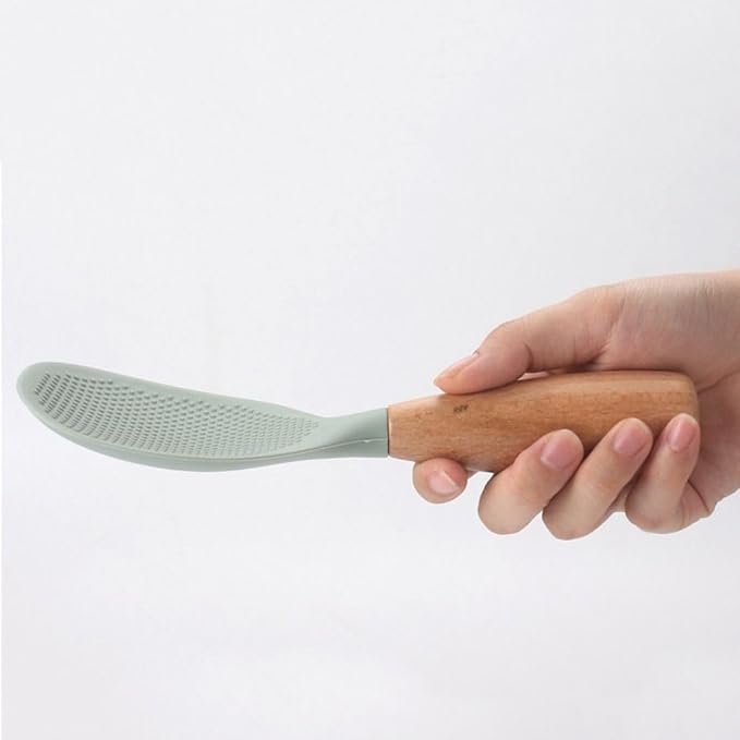 White Standing Silicone Rice Spoon Paddle, Household Rice Shovel Heat Resistant Anti-scalding Rice Scooper, Rice and Potato Servers, Serving Spoons